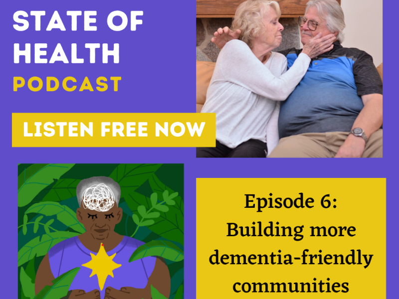 Actors Carol Sizer and Bill Klein rehearse "Memory of a Dance," a play about dementia commissioned by the Southwest Michigan-based Region IV Area Agency on Aging to spread community awareness of the experiences of people living with dementia.