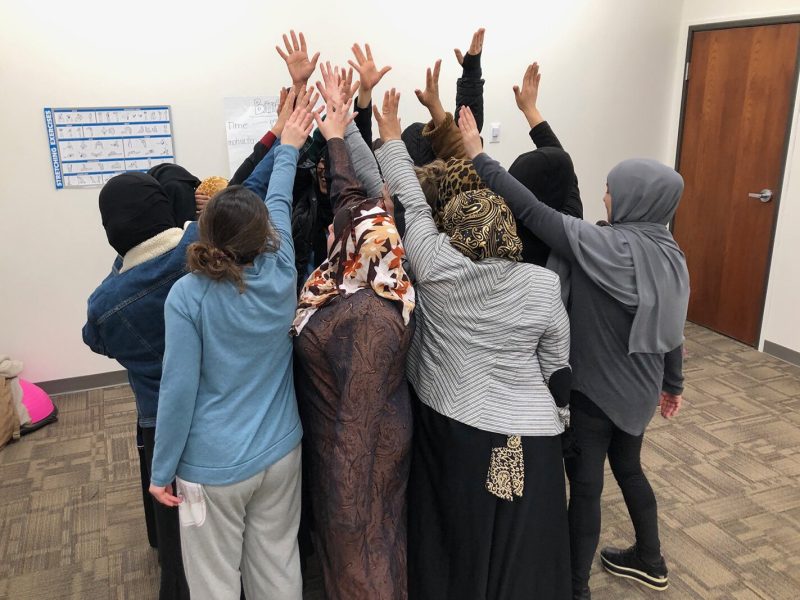 Women at a WOW class offered by LAHC.