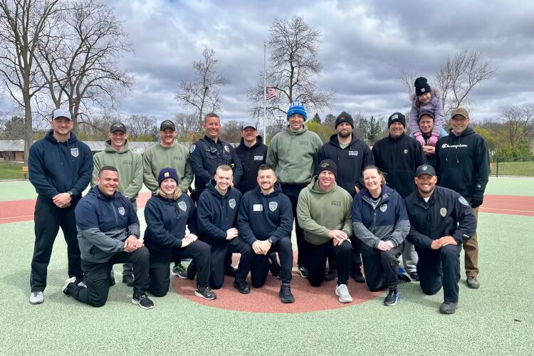 Officers volunteer for many events across the area, including the Polar Plunge and Miracle Field