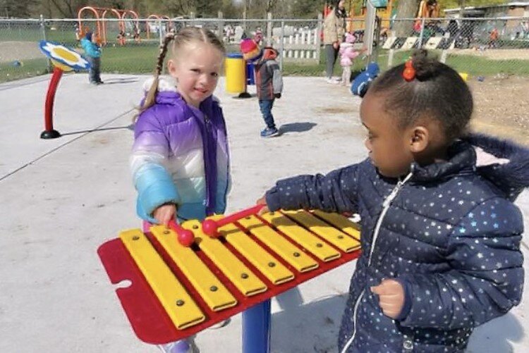 Musical fun out on the playground