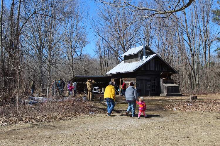 You can see how tree sap is made into maple syrup at the CNC's Sugar House.