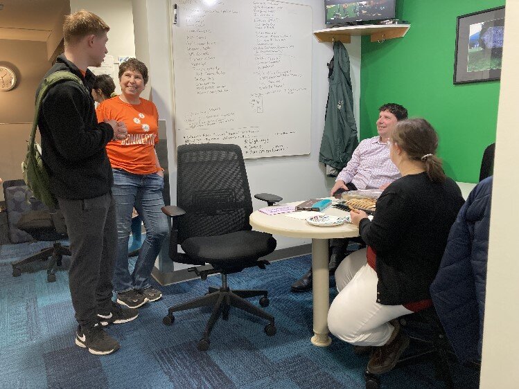 (L-R) Adam White, Susan Drumright, Kevin Heye, and Amanda Brown in MCTV Green Room