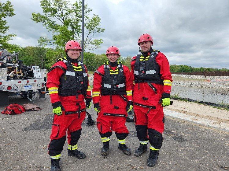 Coleman firefighters in training