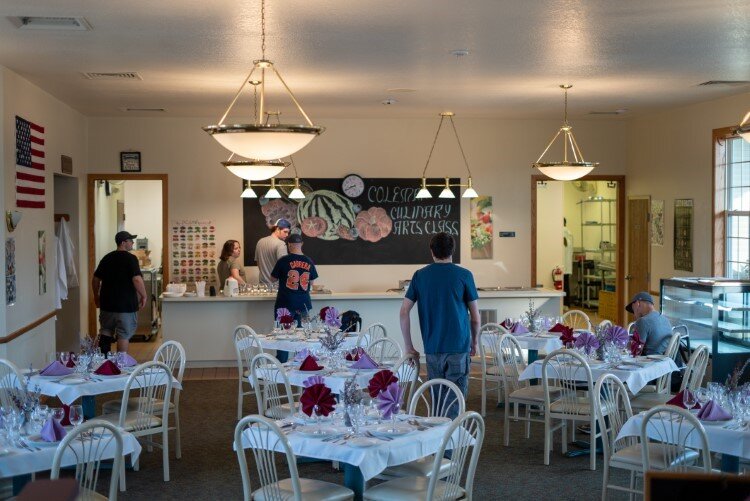 Dining room in Coleman's Culinary Arts facility