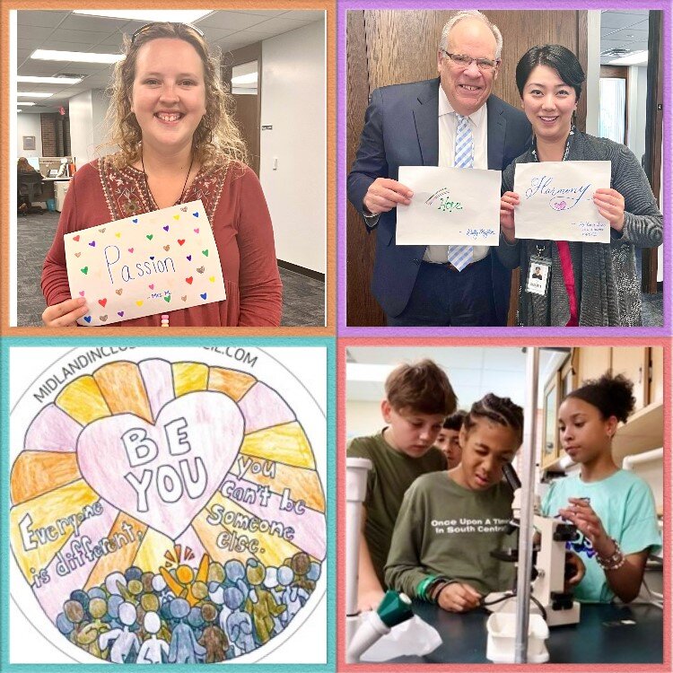 Images reflecting DEI at the Midland Public Schools