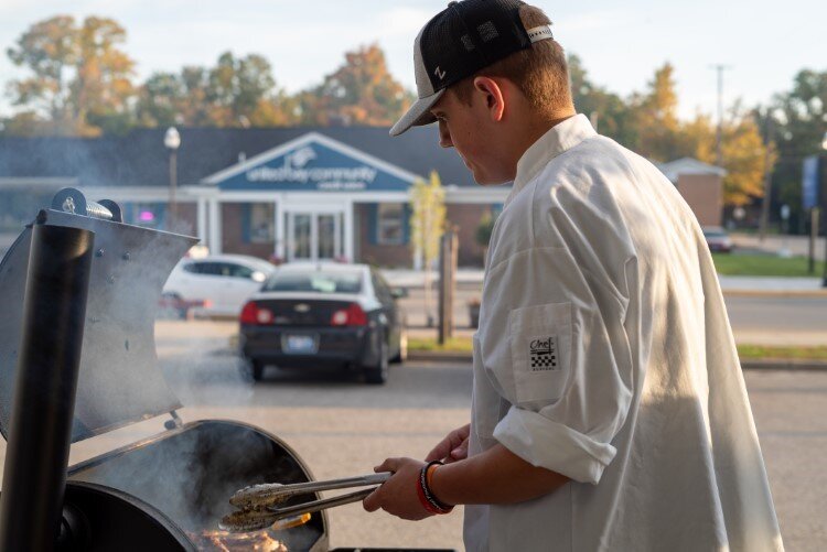 It's grill time in the Culinary Arts class.