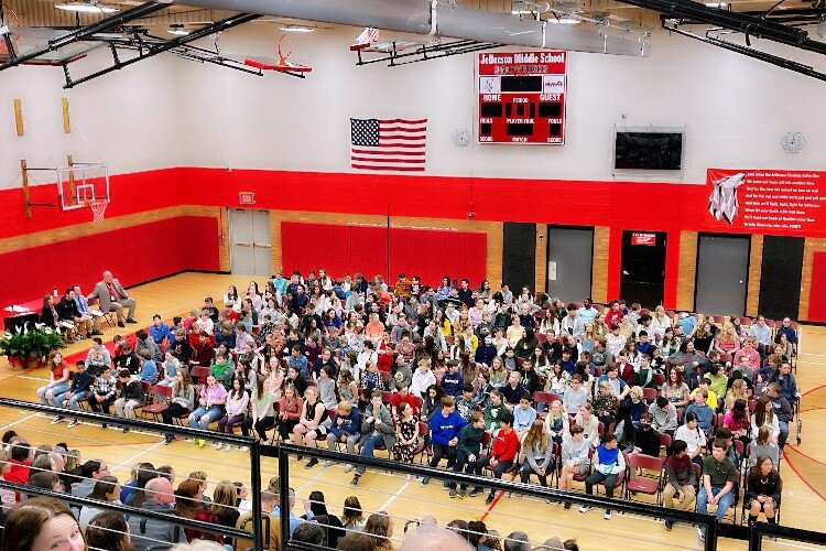 Ceremony at Jefferson Middle School
