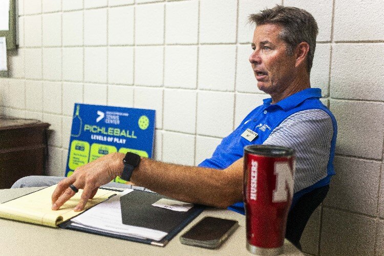 Greater Midland Tennis Center Executive Director Jeff Rekeweg discusses ideas for a future youth program.