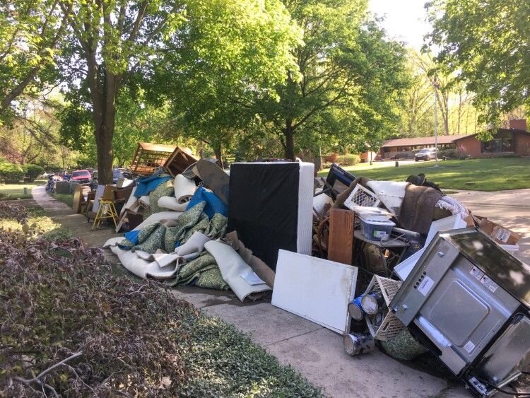 Valley Drive was one of many streets in Midland with piles of debris following the disaster in May.