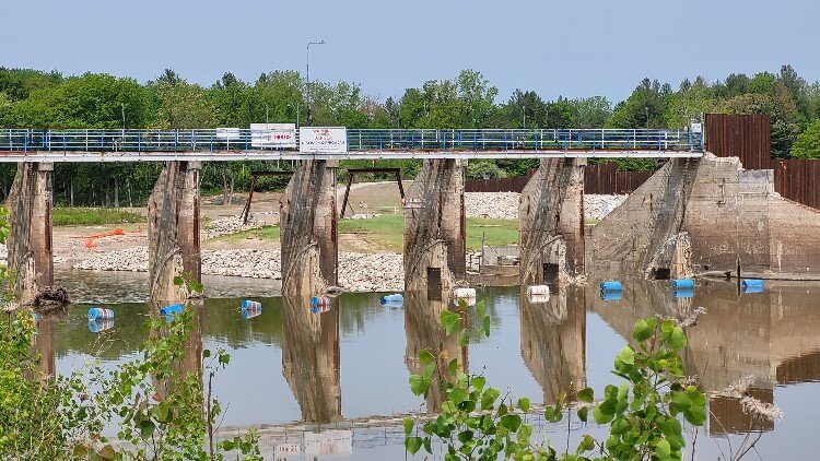 View of Sanford Dam, May 2023