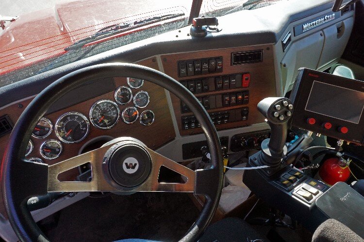 Ever wonder how snow plows are operated? This is the control panel in one.