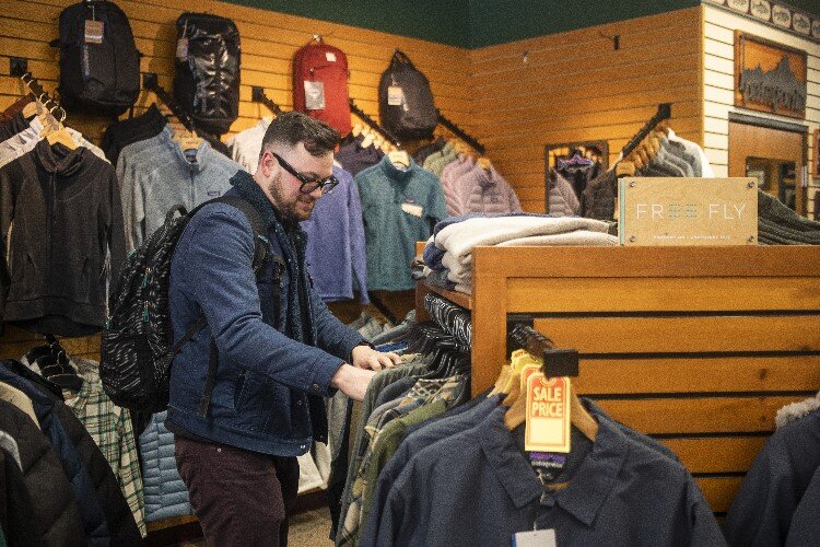 Browsing at Little Forks Outfitters