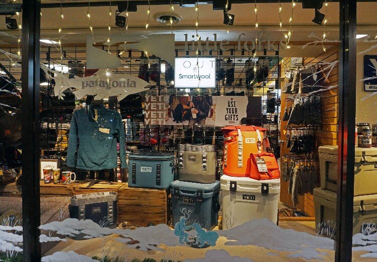 Little Forks has a range of gear for the outdoor enthusiast, including big-name brands such as Patagonia, Yeti and Orvis.