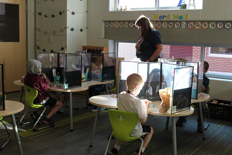 Substitute teachers manage the classroom in the teacher’s absence.