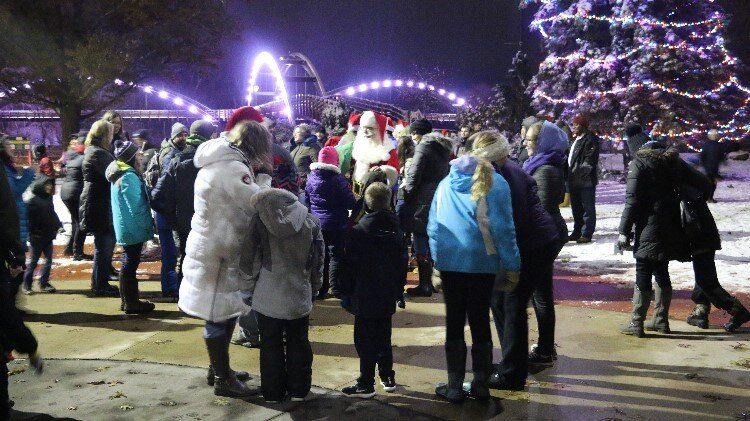 Santa Claus will trek over the Tridge on Nov. 29.