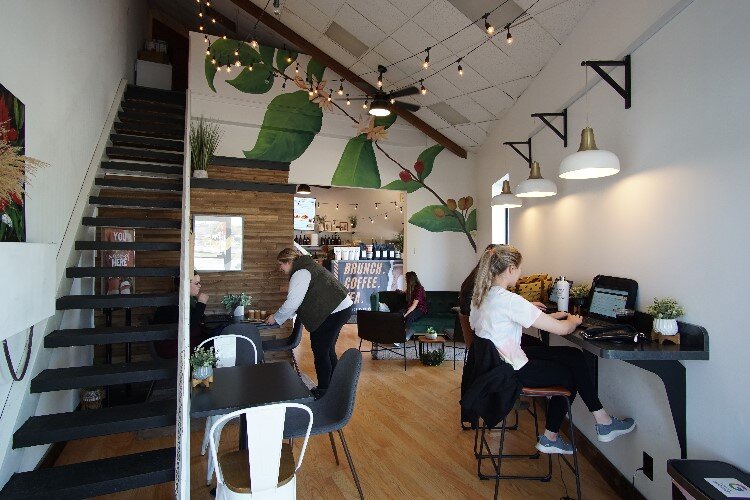 “Amazing conversations happen over a coffee and brunch date, and we wanted to provide a welcoming and warm place for new and old friends to meet up,” says Brett.