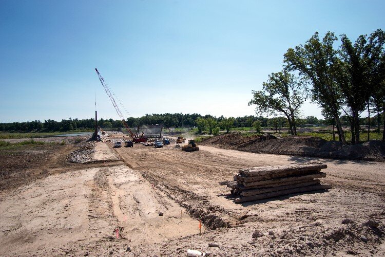 More than two years after the flood, restoration work is still underway at Sanford Lake.