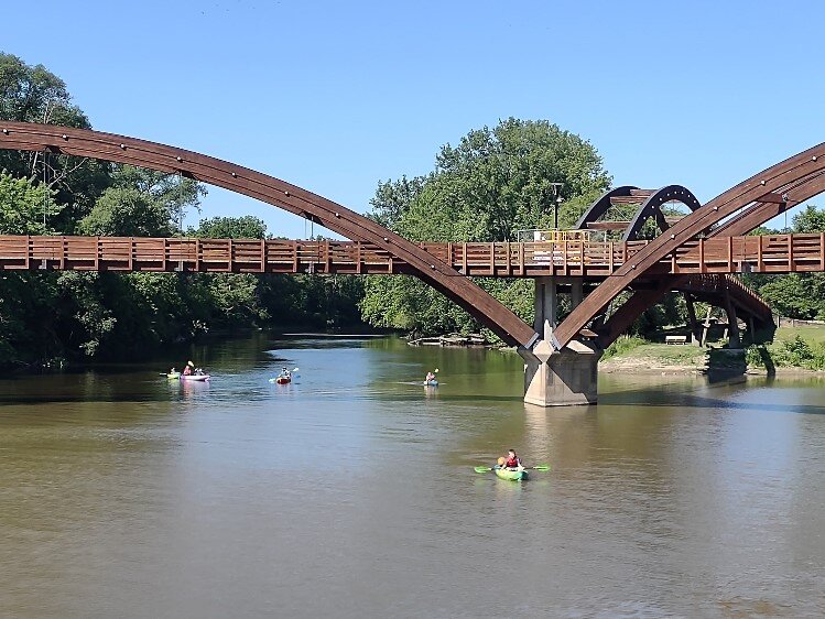 Midland's Tridge is a landmark to reach after an afternoon on the rivers.