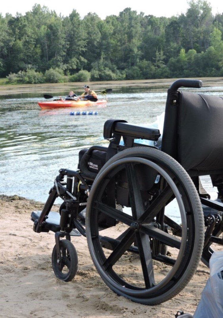 Wheelchair users can access the kayaks through accessible launches.