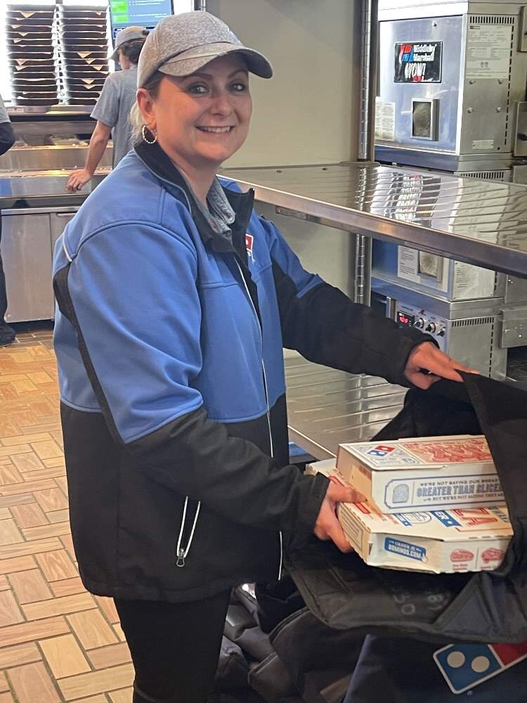 Delivery Expert Toni Gallagher prepares for a delivery.