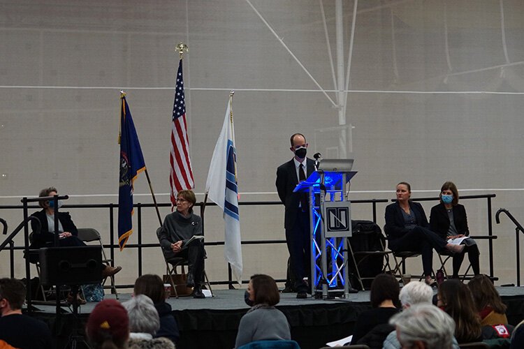 Two researchers from Saginaw Valley State University who helped conduct the research spoke at the event.
