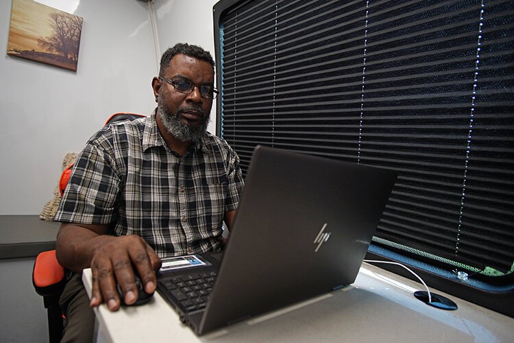 Kelly Coleman is the therapist and case manager on the bus.