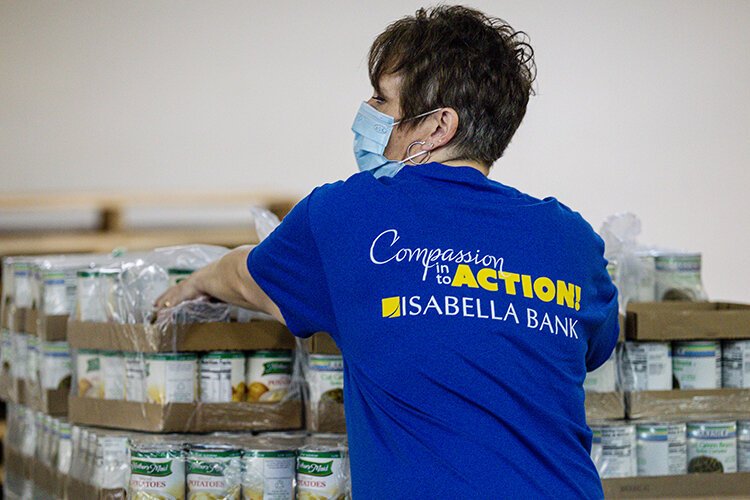 About 50 volunteers turned out for the event, including those from Isabella Bank, United Way and The Great Lakes Loons.