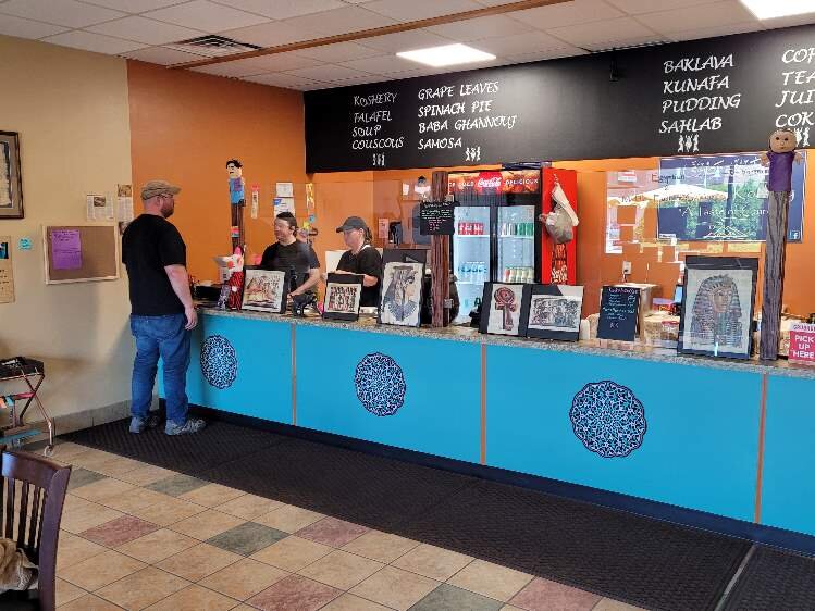 Some of the Egyptian Koshery's best selling items include spinach pie, lentil soup, and apricot pudding.