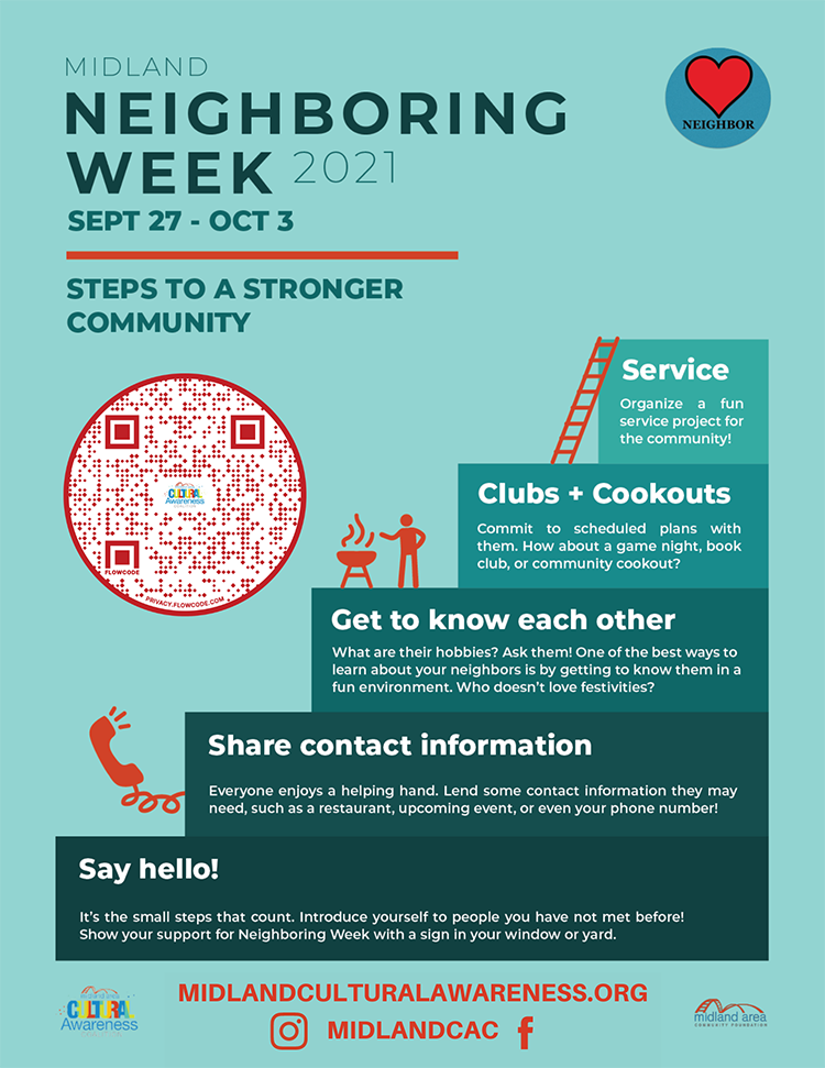 Neighboring Week runs from Sept. 27 through Oct. 4.