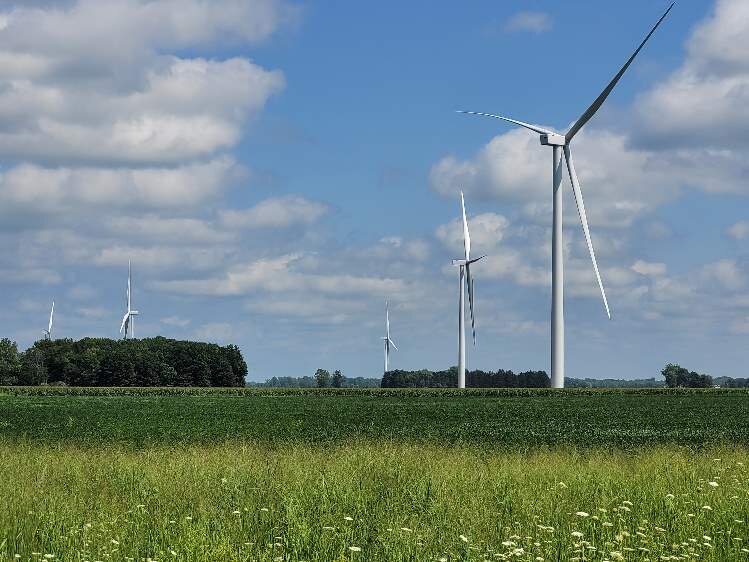 Land owners will receive royalties from DTE for the company's use of their land for the Meridian Wind Park.