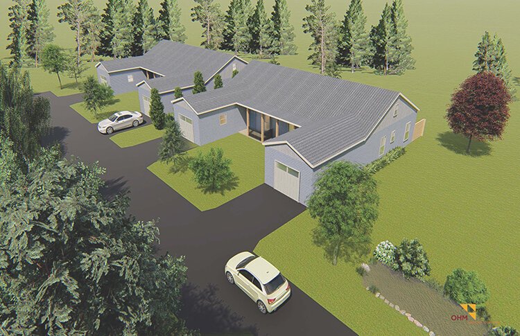 The new multi-family units are located on M-20 next to Huntley Lane.