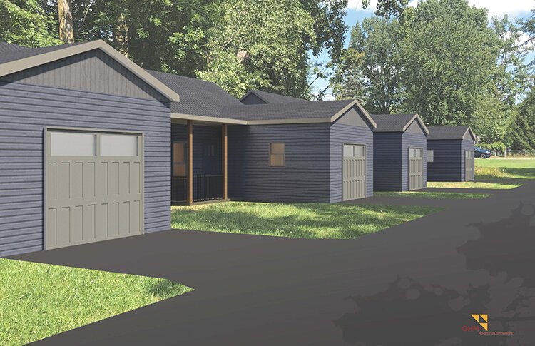 The new multi-family homes will be part of a Homeowners Association. It costs extra monthly, but lawn care, snow removal, insurance for the property, and future maintenance is covered.