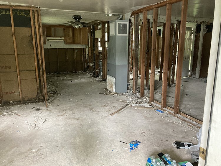 “Sadly and unfortunately, the need for flood recovery is still there,” says Chappel. This photo is before Habitat for Humanity made repairs.