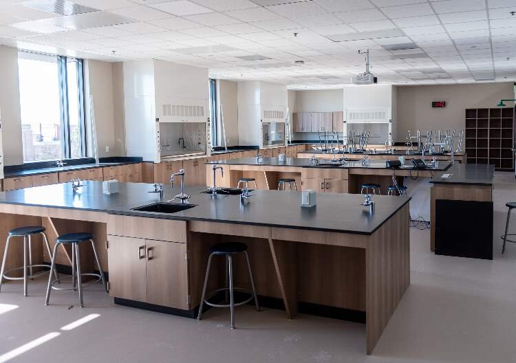 The new Downtown Midland Center has a chemistry lab.