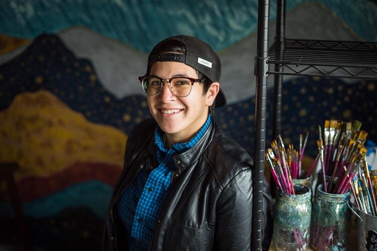 Jazzmyn Benitez inside Parker Lane Design Studio.