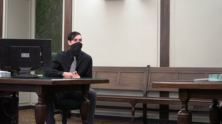 Wygant shares his story from where he was at the beginning of the program, to where he’s at now, with Midland County Circuit Court Chief Judge Stephen P. Carras and others in attendance.