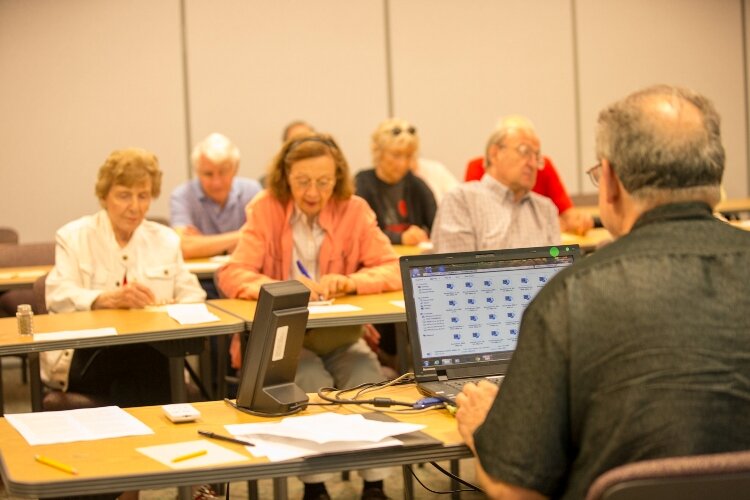 This was one of many educational programs held at the Trailside Senior Center in Midland before COVID-19.