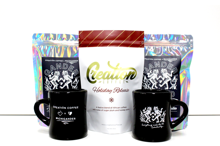 The packaging designs for the limited edition blend were done by friend Joshua Noom, complete with holographic bags. 