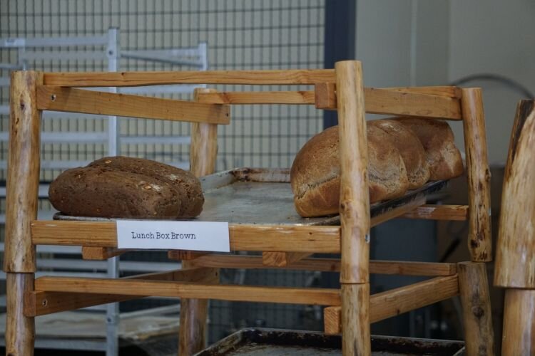 Tony uses spent grain from beer to make baked goods.