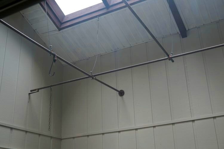 Peeking into a small indoor courtyard in one of the units.