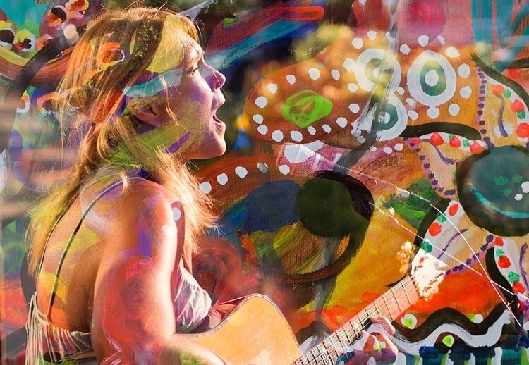 Megoran performing with Love Street Live. (PC: Kimberly Megoran)