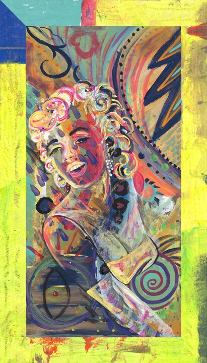 A portrait of Marilyn Monroe by Kimberly Megoran (PC: Artist / Love Street Live)