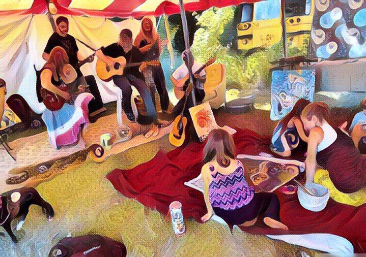 Megoran working with children as a part of Love Street Live. (PC: Kimberly Megoran)