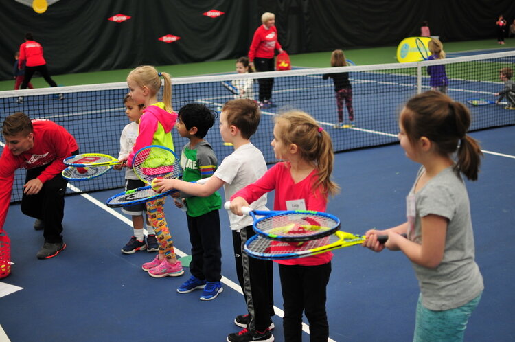 Kids learn about tennis in the Net Generation program each year.