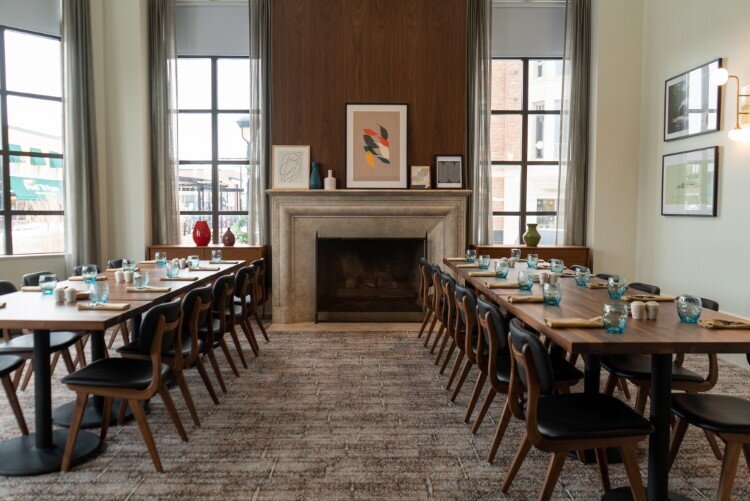 One of the dining rooms at the new ONe Eighteen.