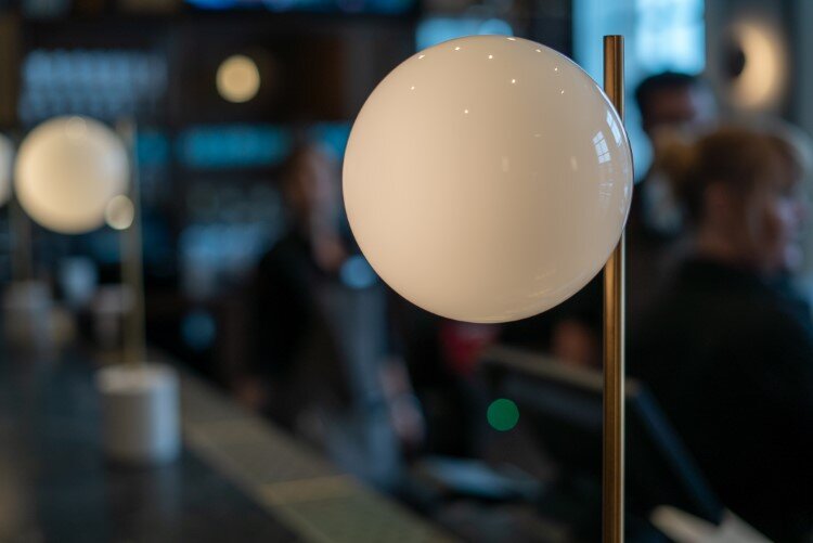 New lighting was part of the renovation. 