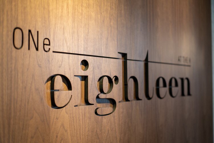 ON Eighteen pays homage to the periodic table. 