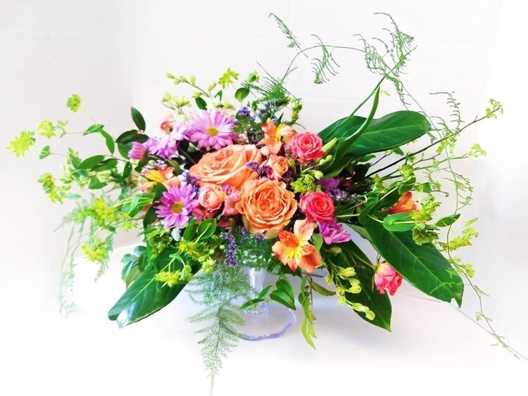 One of Tiffin's colorful flower arrangements. 