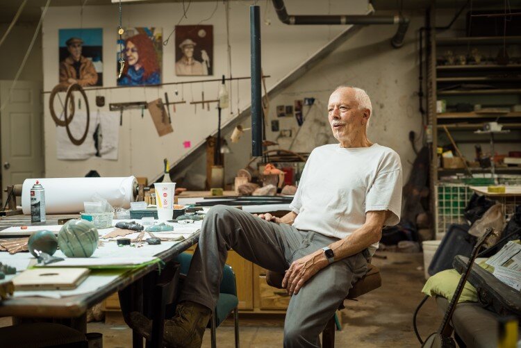 Jim Ardis in his workshop in Midland.