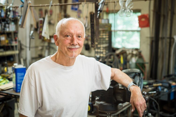 Jim Ardis, owner of Ardis Arts inside his studio.